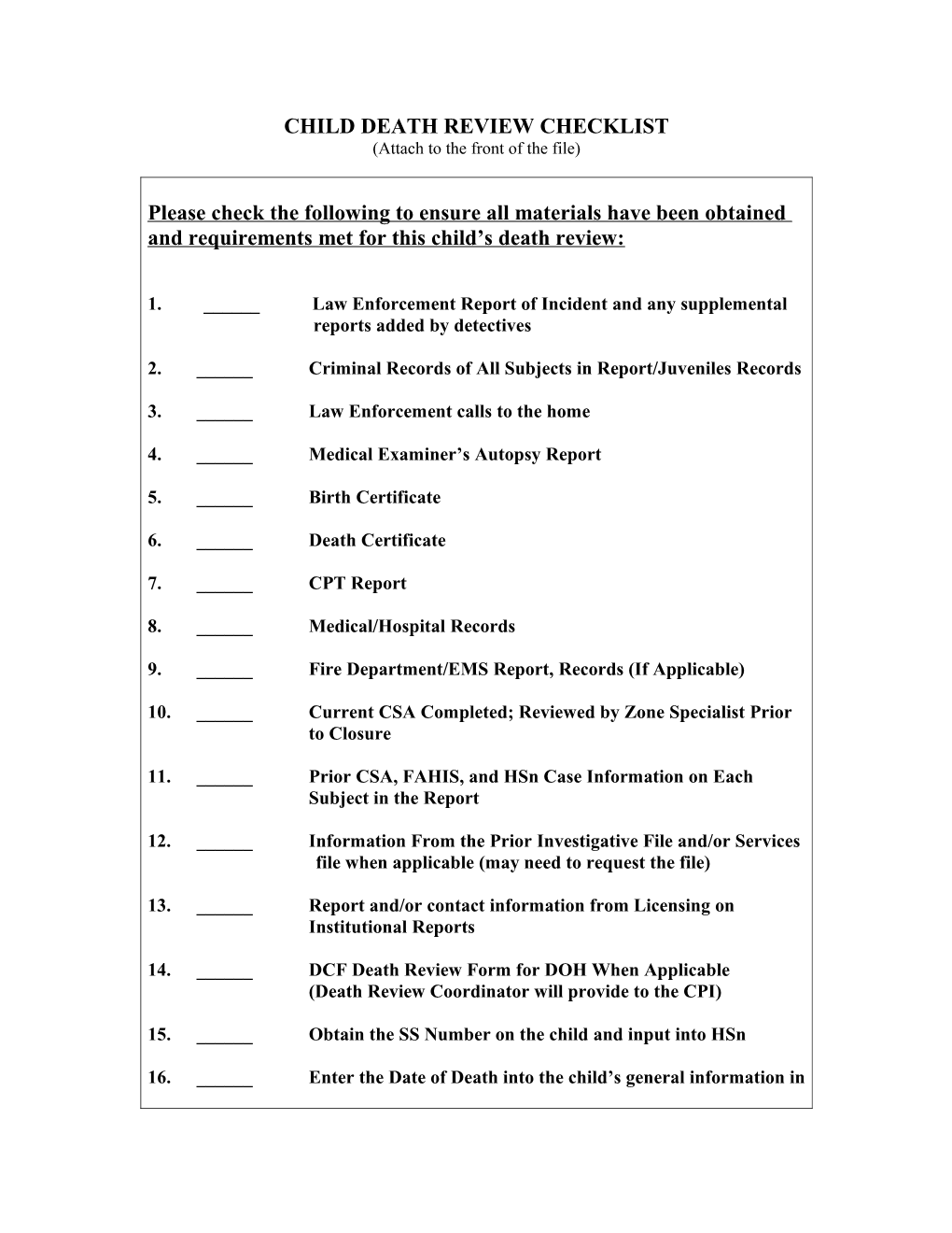 Child Death Review Checklist- Word Doc s1