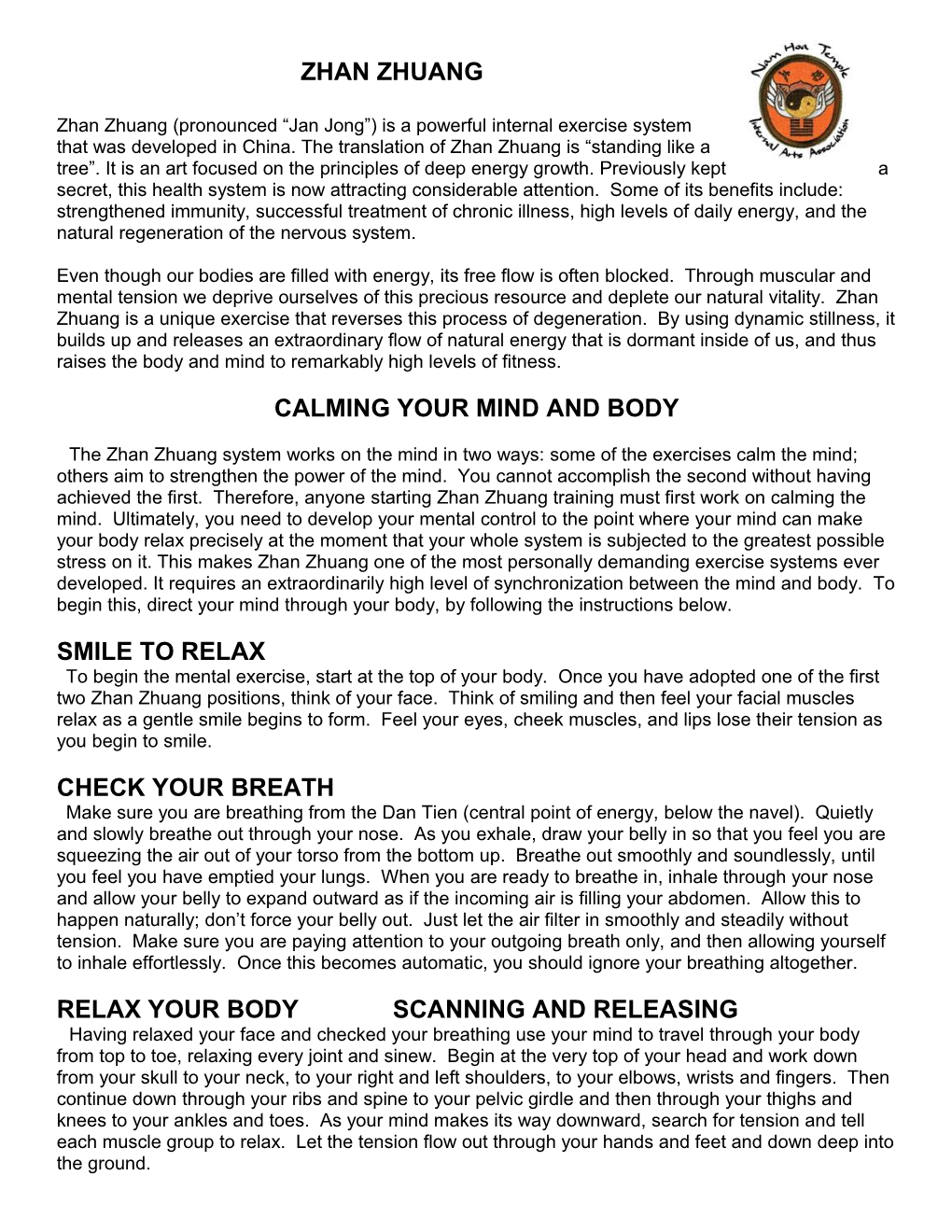 Calming Your Mind and Body