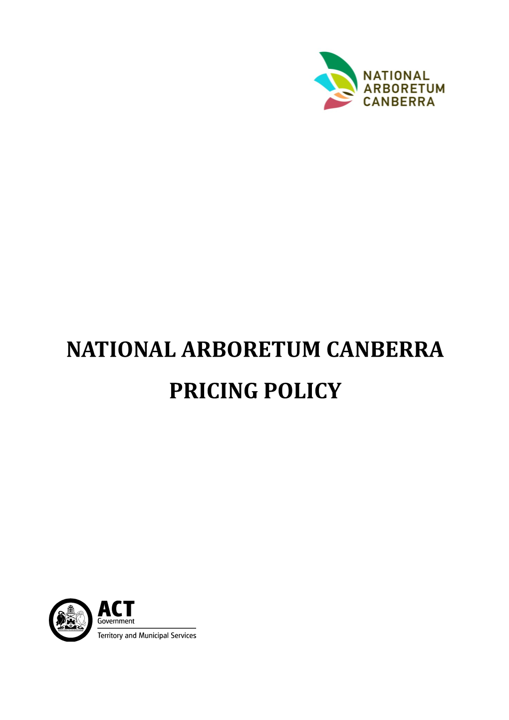 National Arboretum Canberra Pricing Policy