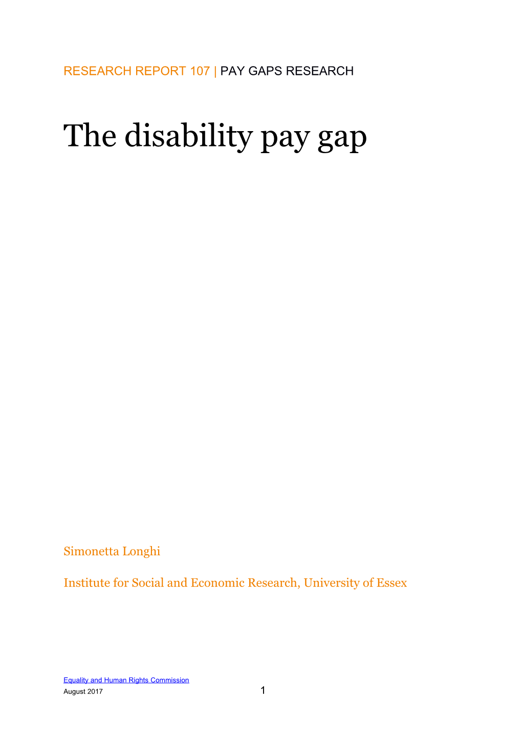 Research Report 107 Pay Gaps Research