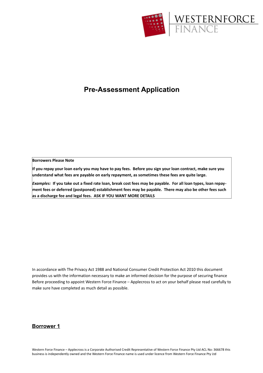 Pre-Assessment Application