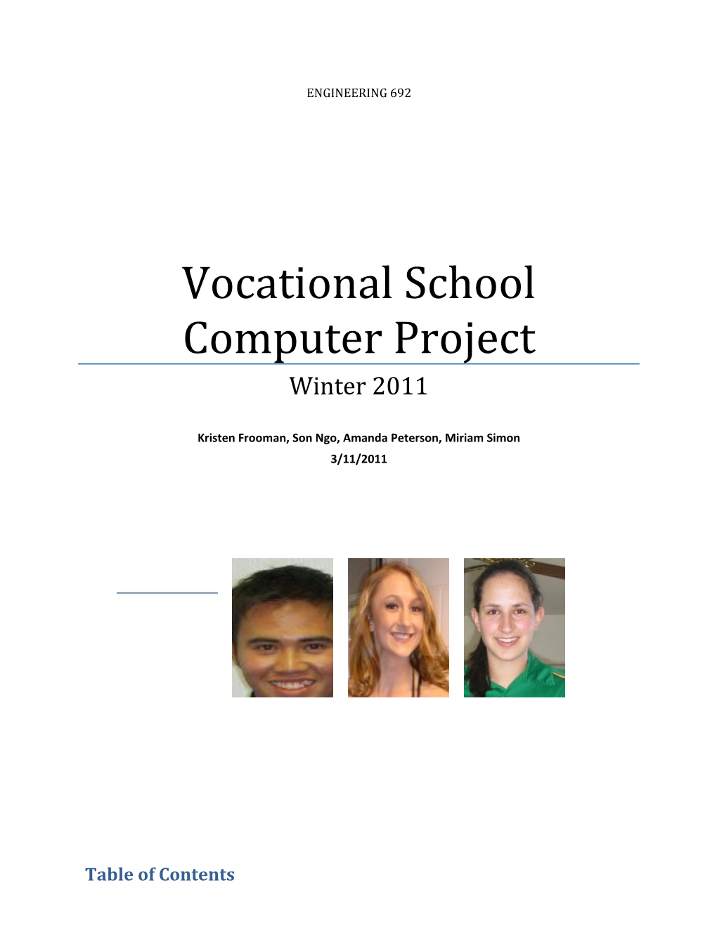 Vocational School Computer Project