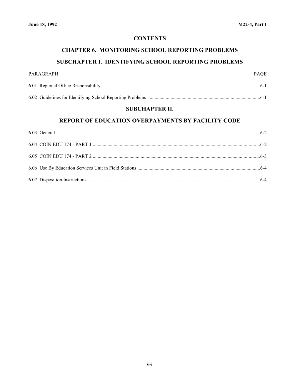 Chapter 6. Monitoring School Reporting Problems