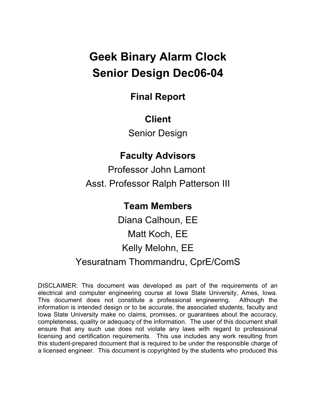 Geek Binary Alarm Clock