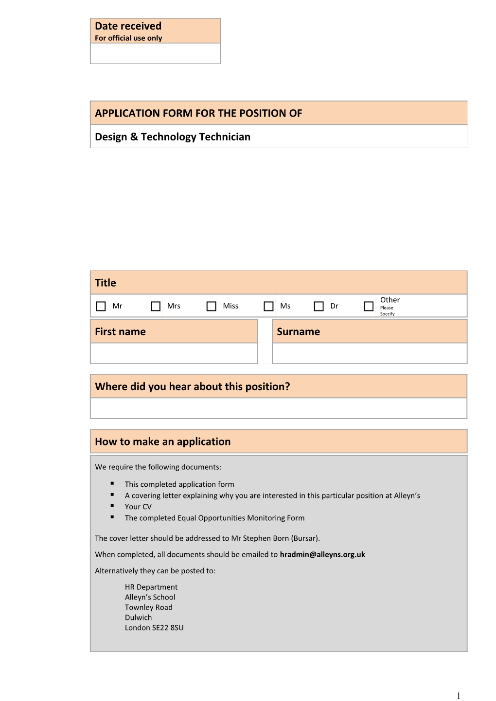 This Completed Application Form