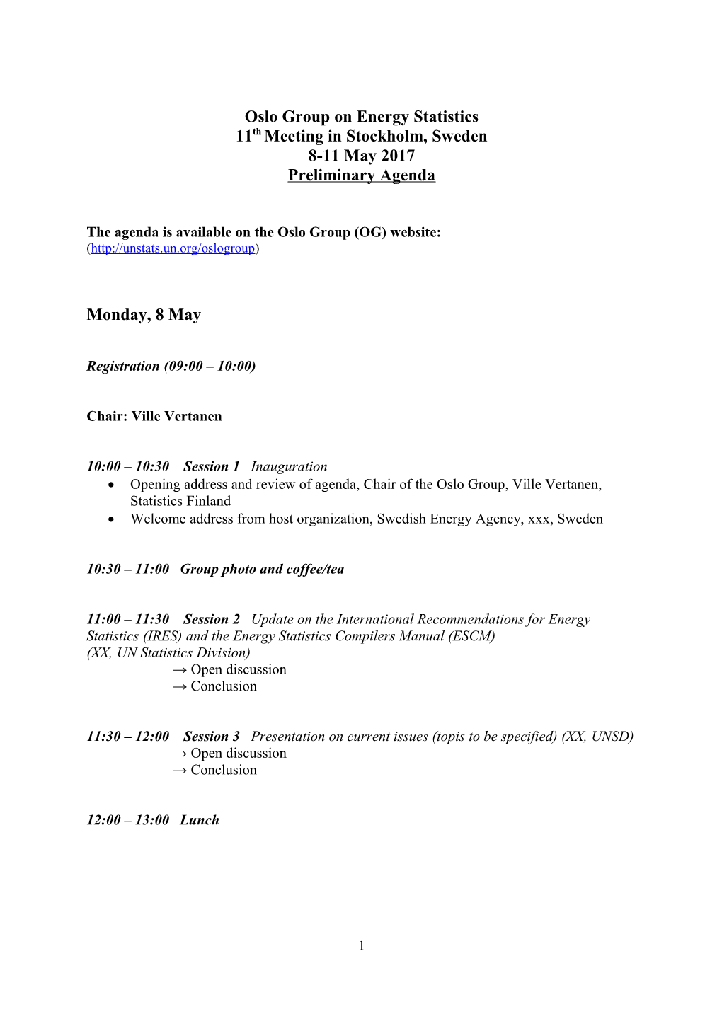 Oslo Group on Energy Statistics