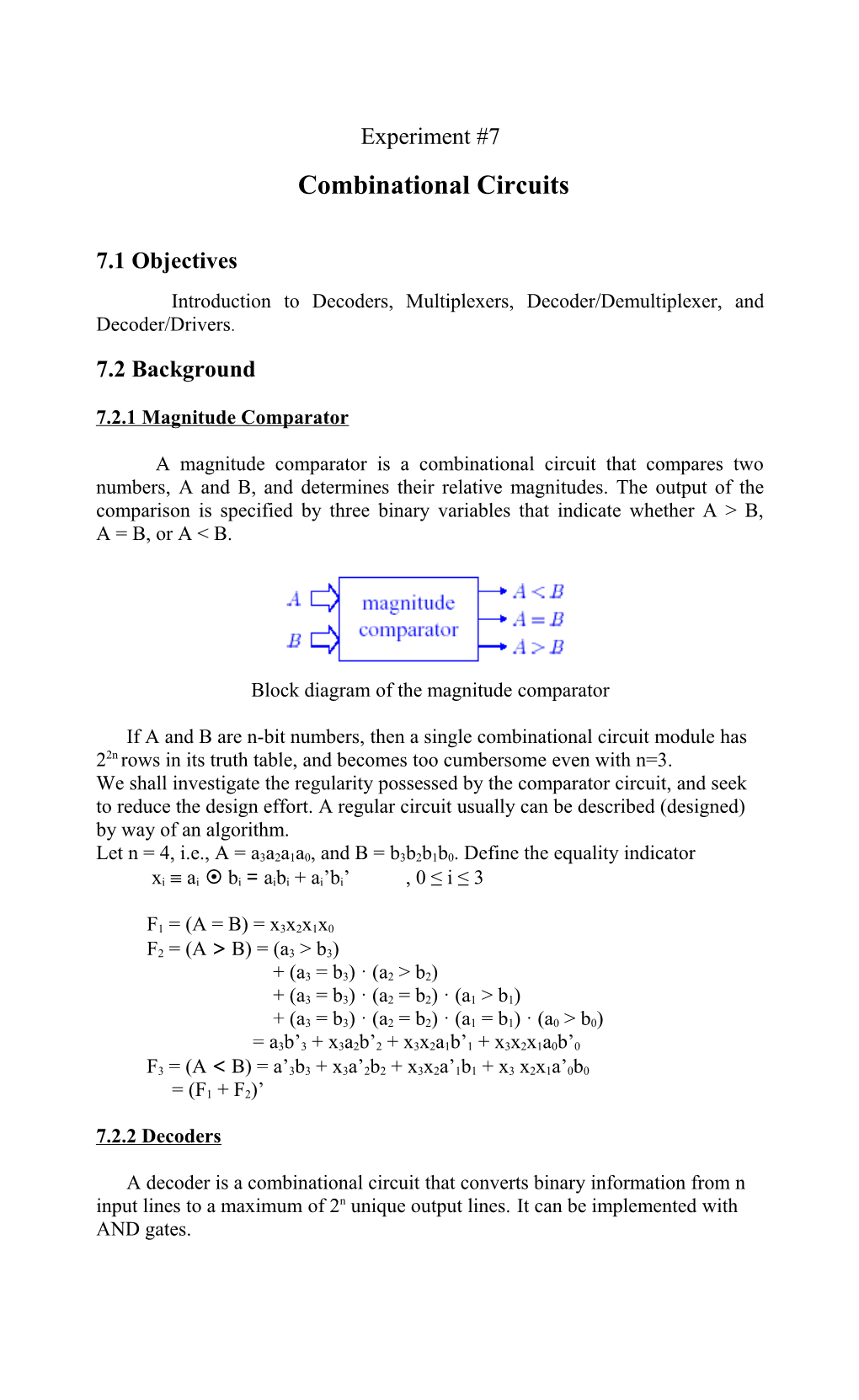 Combinational Circuits