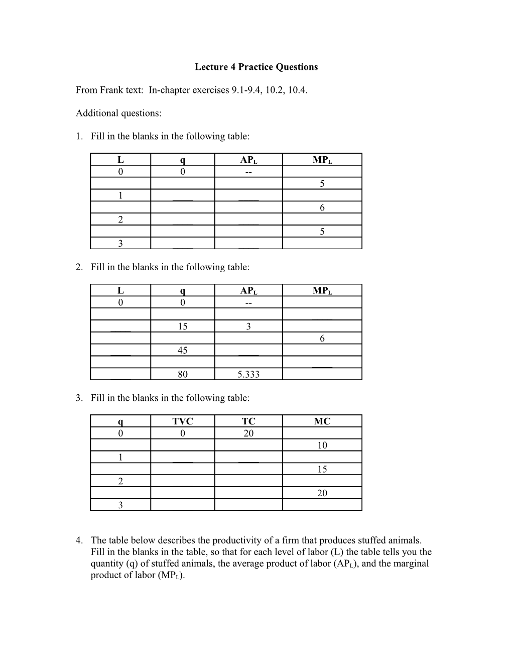 Lecture 1 Practice Questions s1