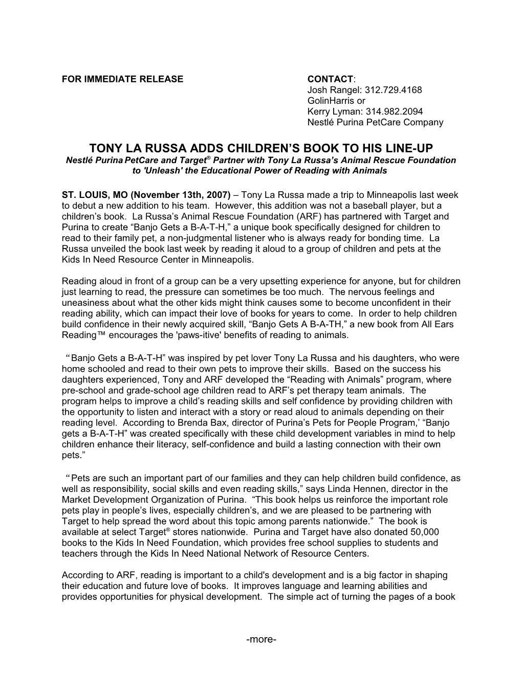 Banjo Gets a B-A-T-H Press Release Pg. 2