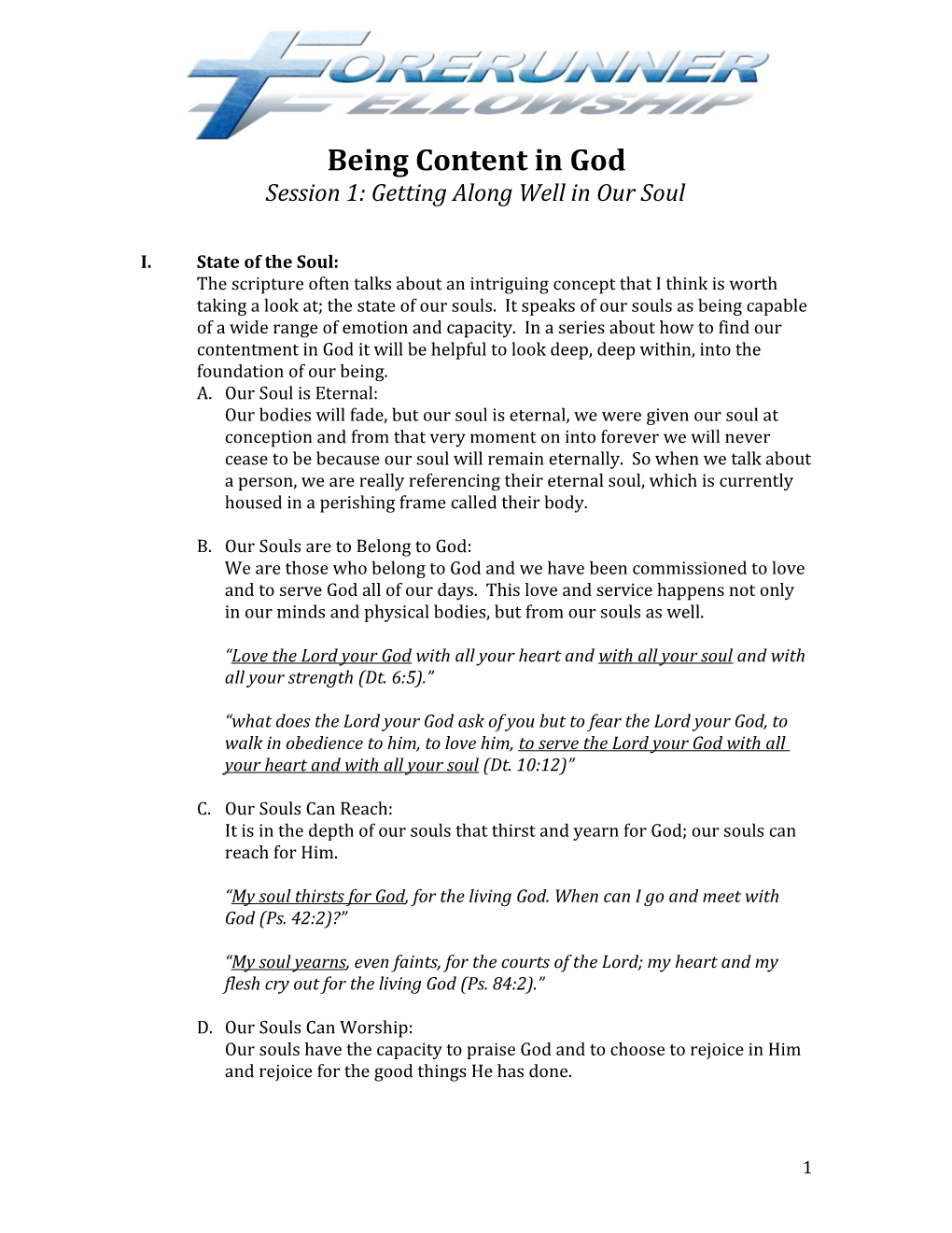 Being Content in God