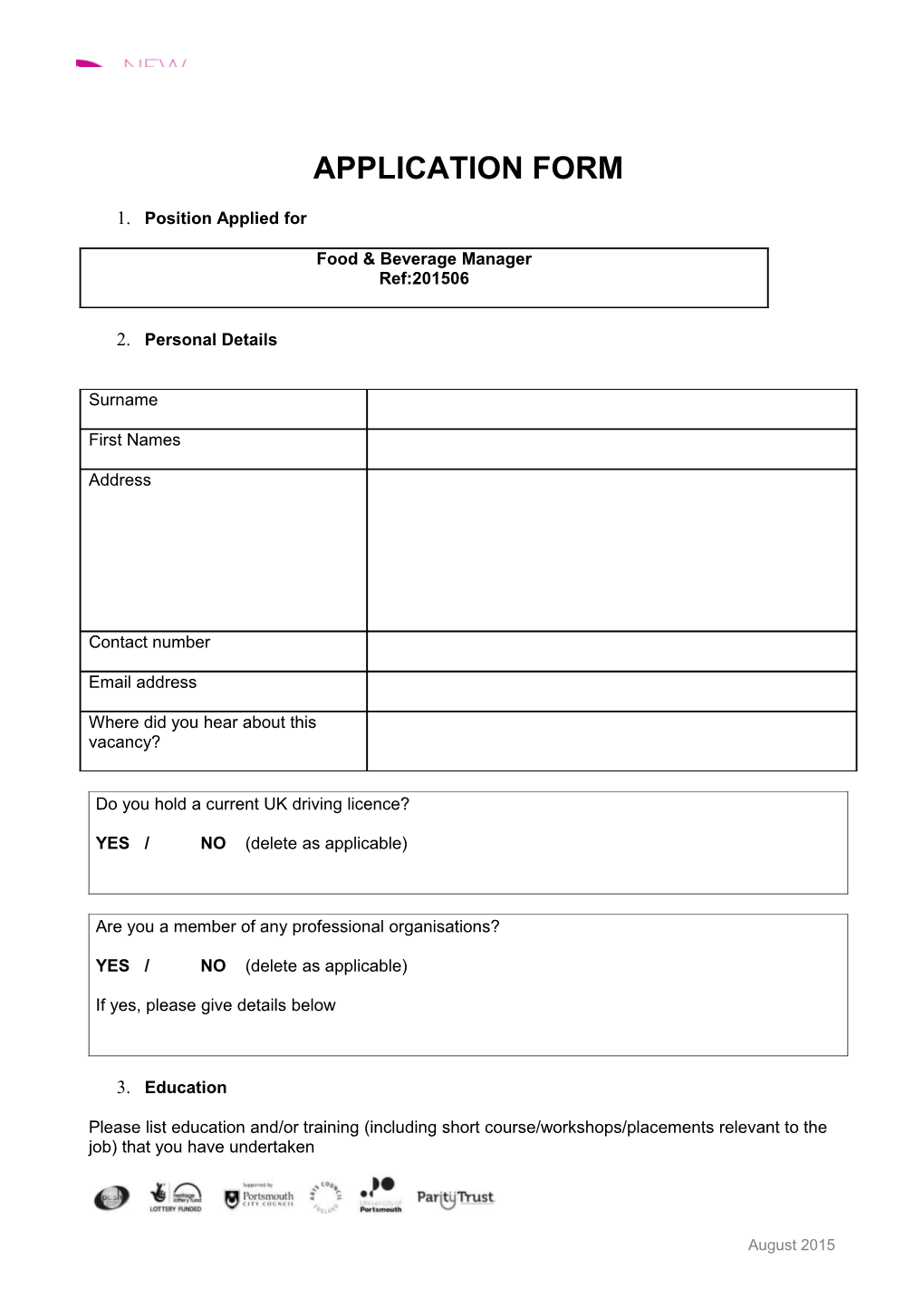 Application Form s78