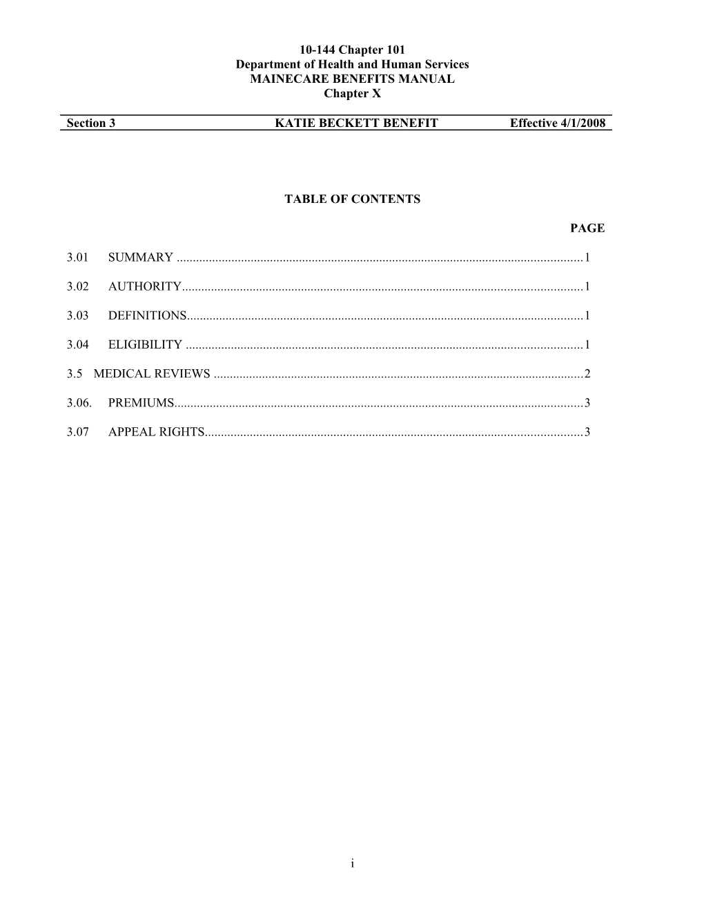 Table of Contents s518