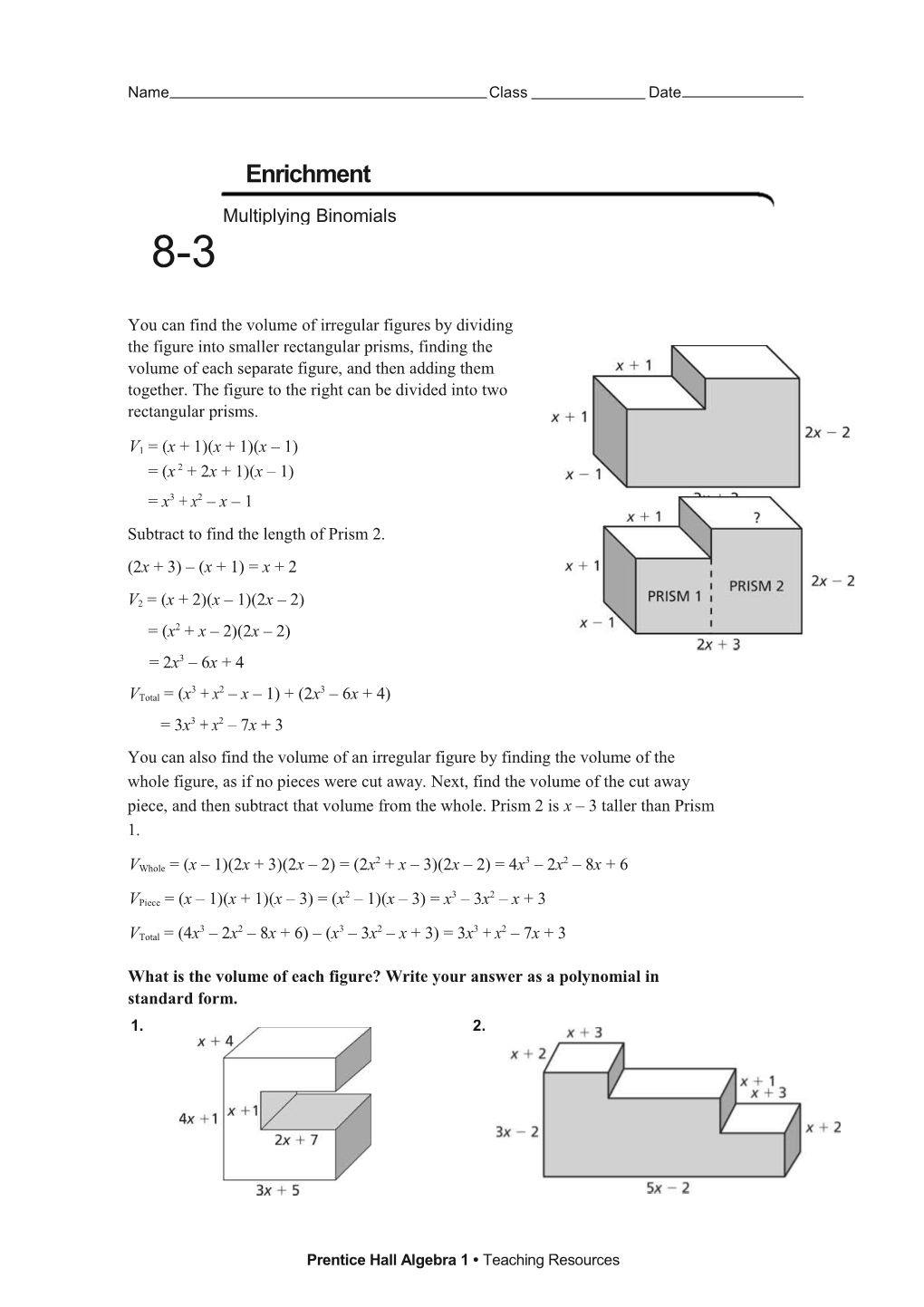 Multiplying Binomials