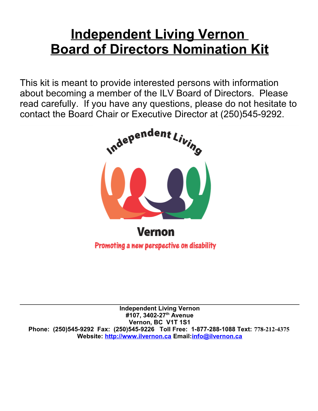 Board of Directors Nomination Kit