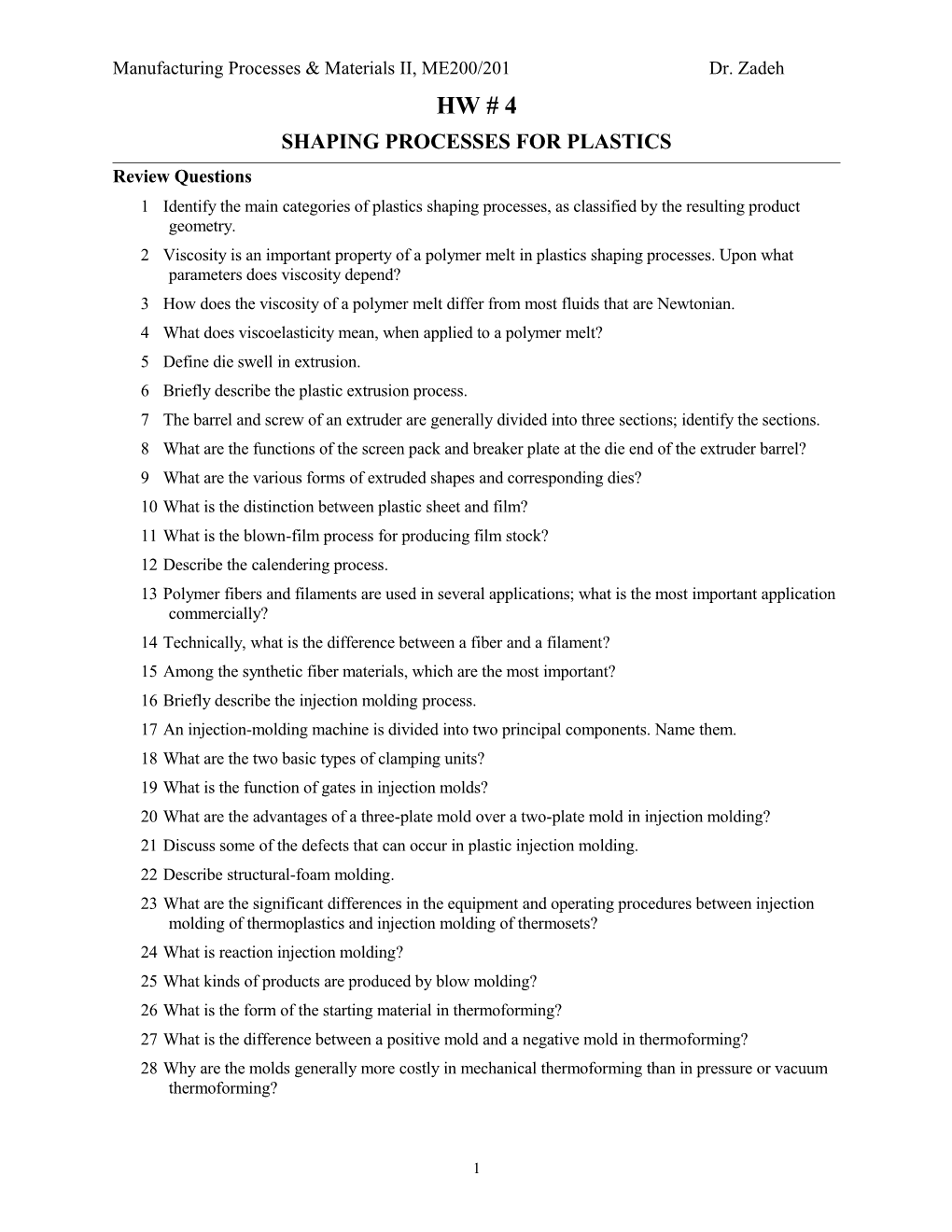 13 Shaping Processes for Plastics