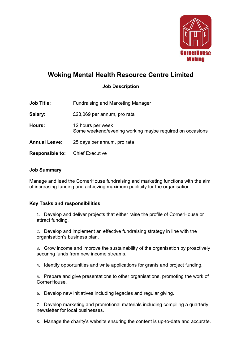 Woking Mental Health Resource Centre Limited