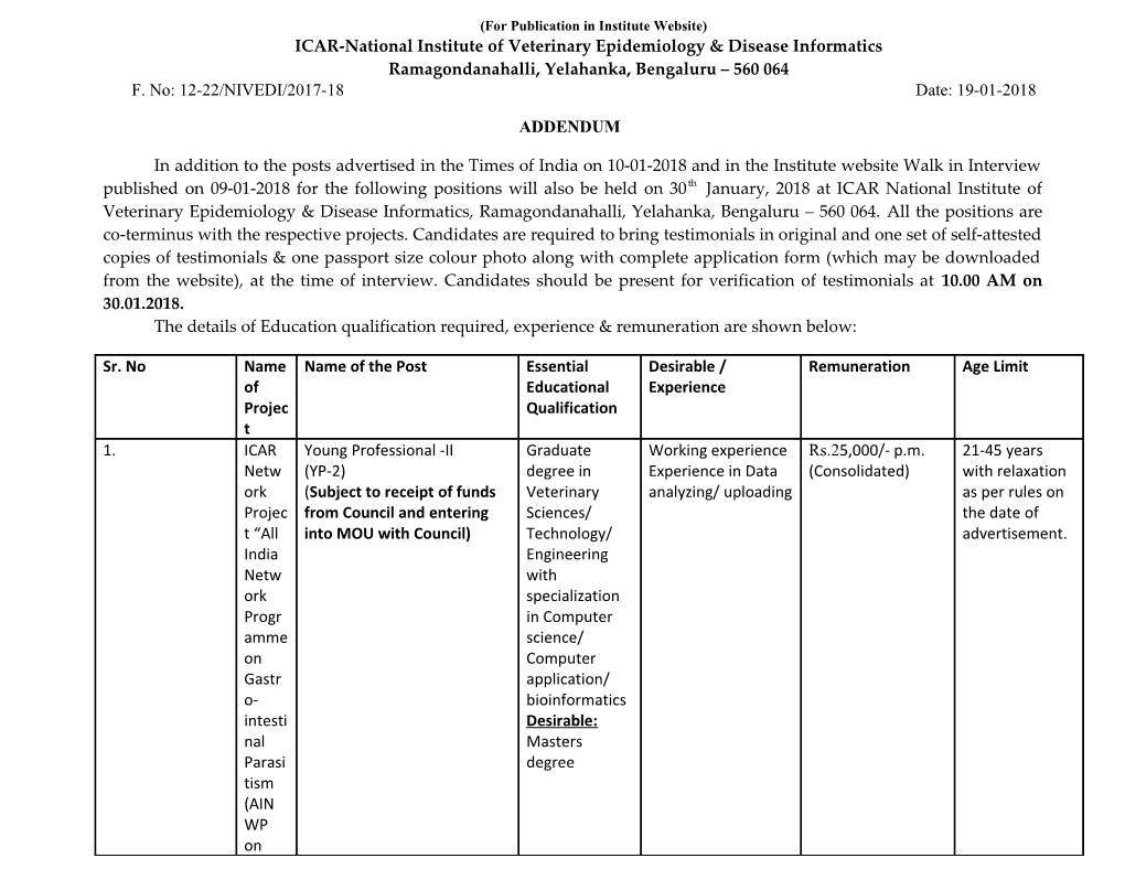 ICAR-National Institute of Veterinary Epidemiology & Disease Informatics