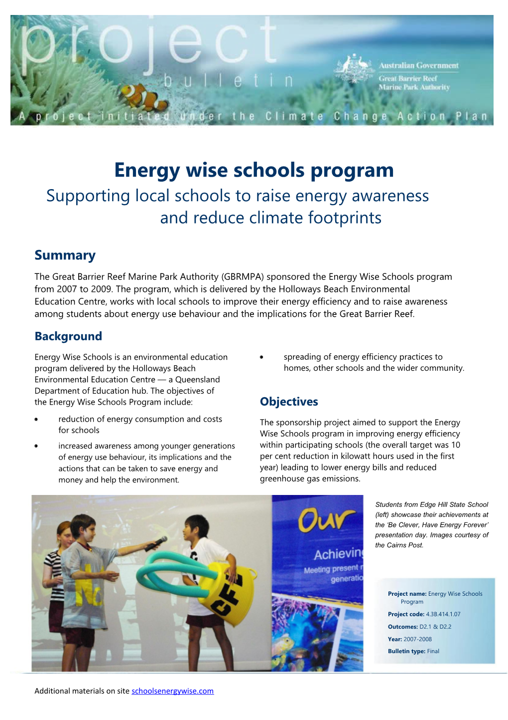 Energy Wise Schools Program