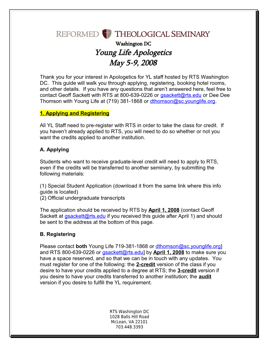 Young Life Apologetics 2006