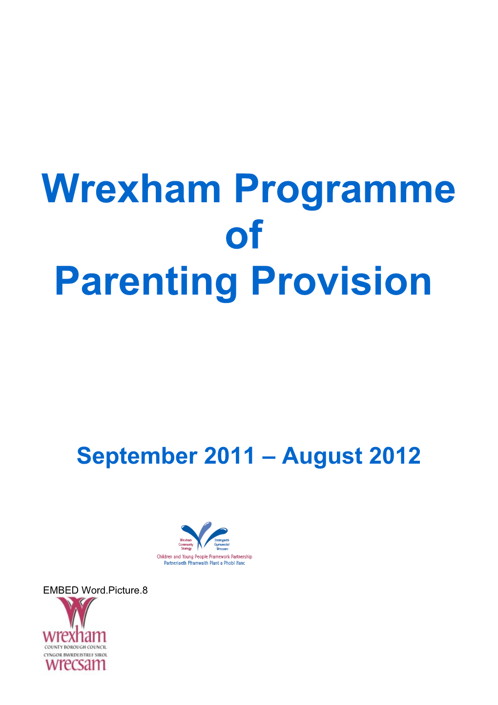 See Page 12/13 for Information About Parenting Programmes
