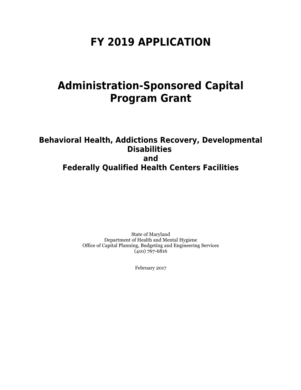 Administration-Sponsored Capital Program Grant s1