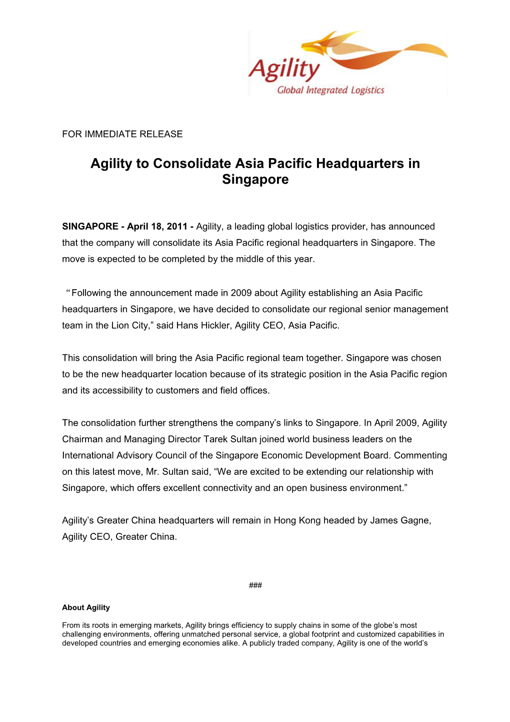 Agility Breaks Ground on New Green Logistics Facility in Malaysia
