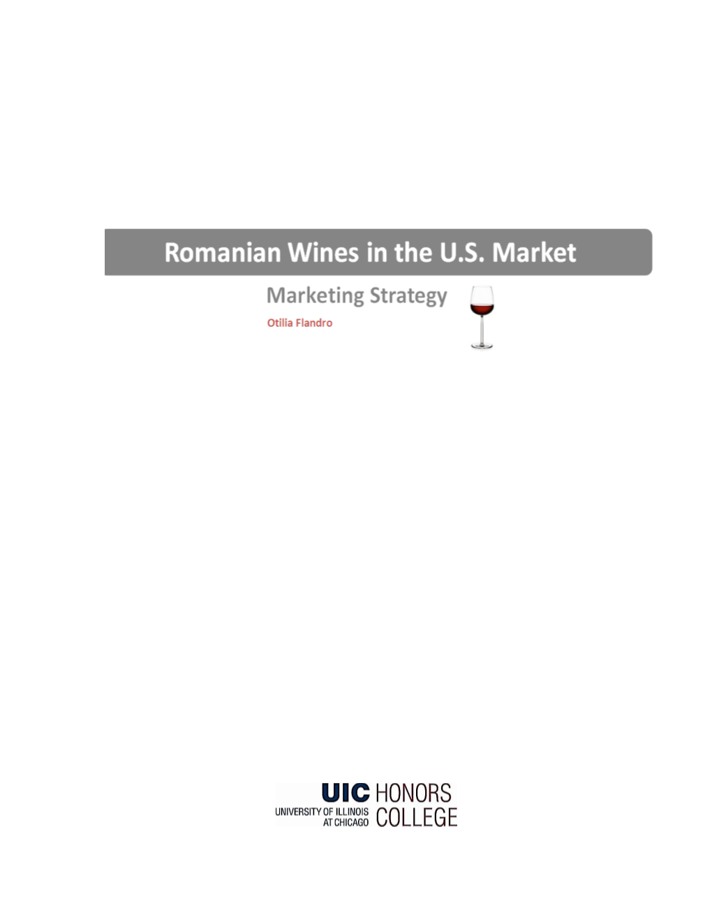 Marketing Strategy for Romanian Wines in the U.S. Market