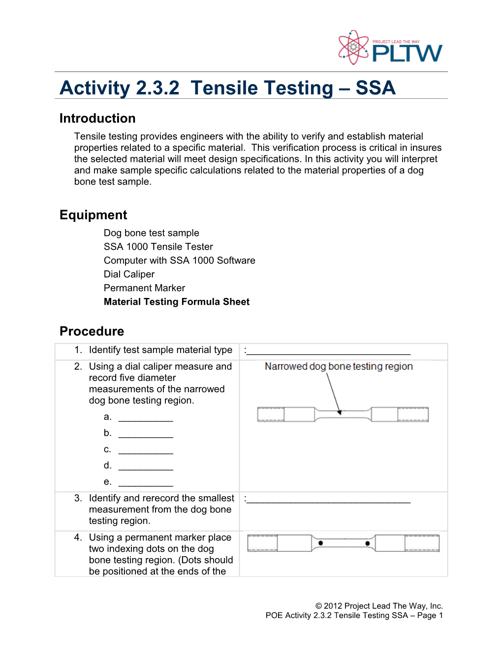 Activity 2.3.2 - Tensile Testing Template - SSA