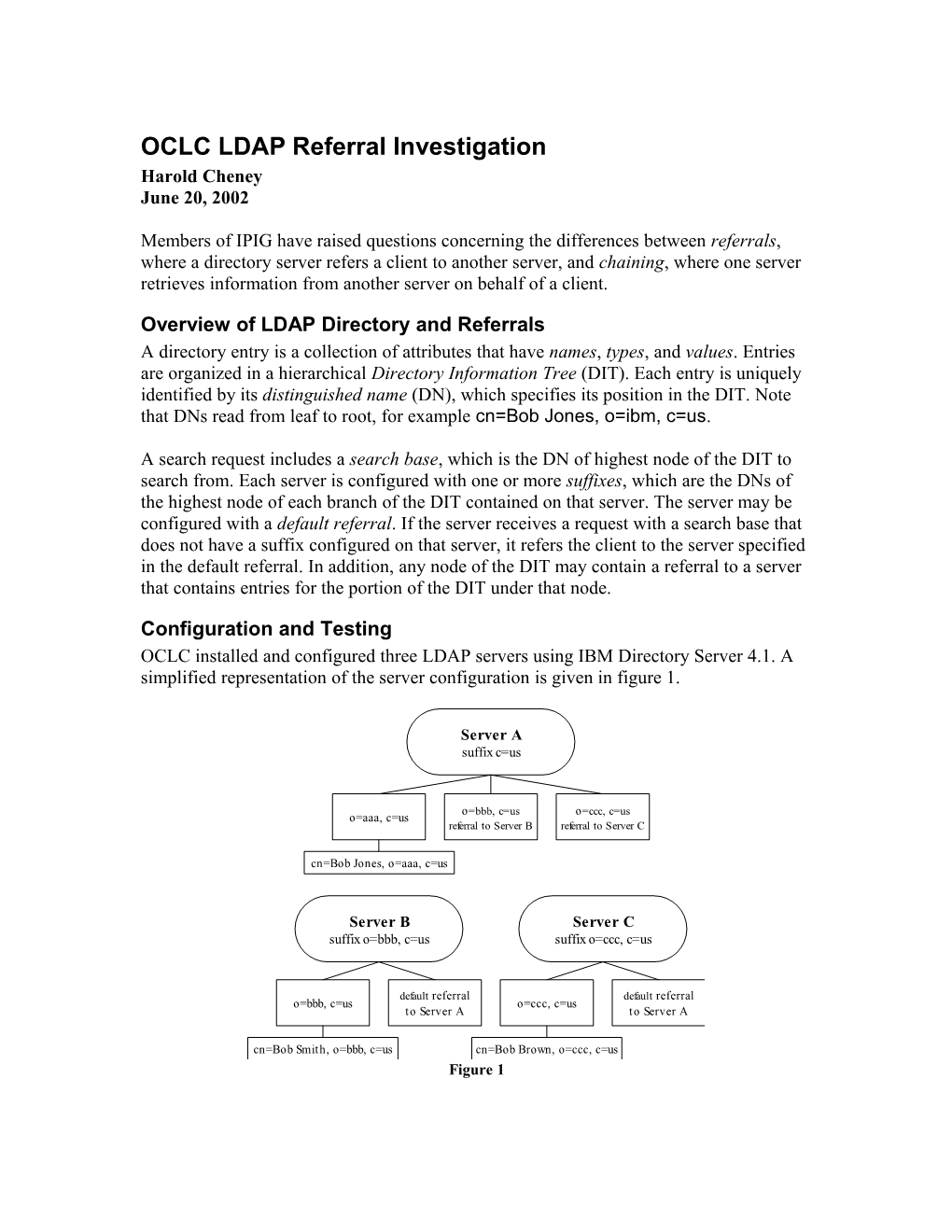 OCLC LDAP Referral Investigation