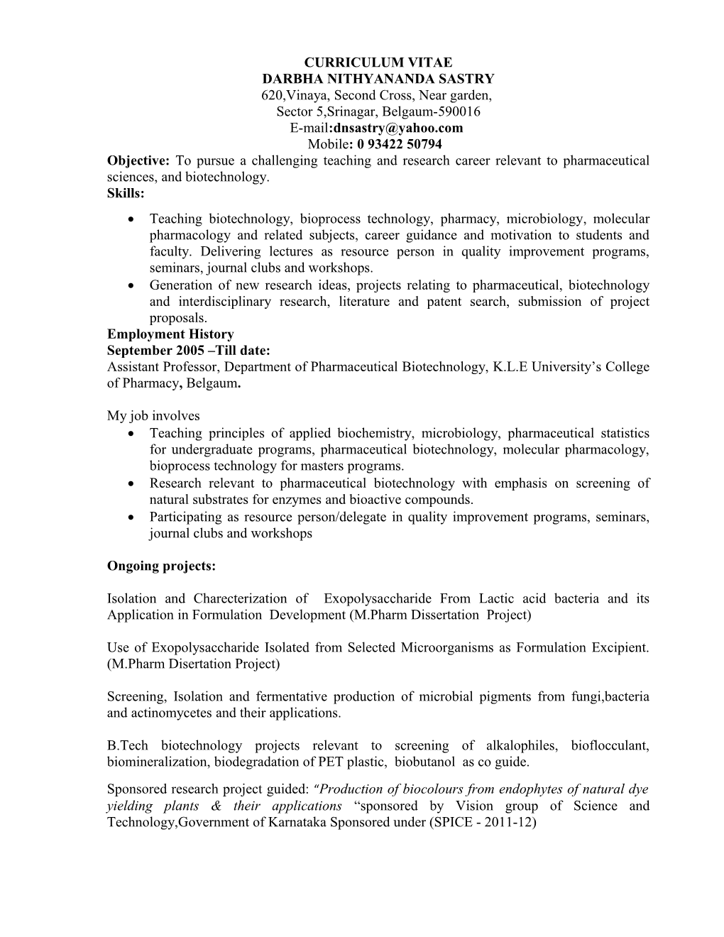 Curriculum Vitae s158