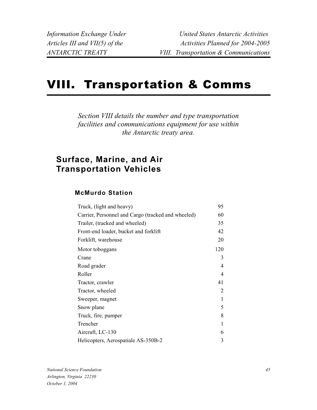 Transportation and Communications