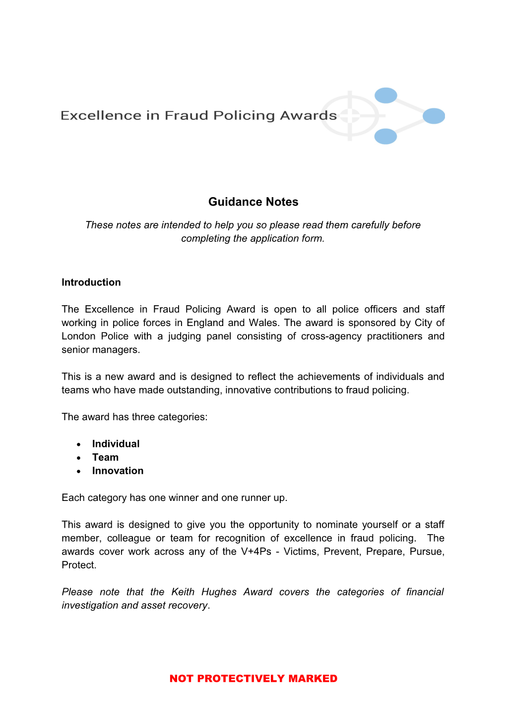 Excellence in Fraud Policing Award Guidance Notes 2017
