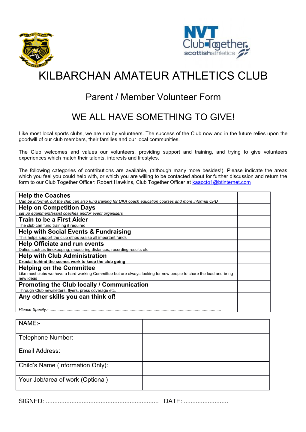 Kilbarchan Amateur Athletics Club