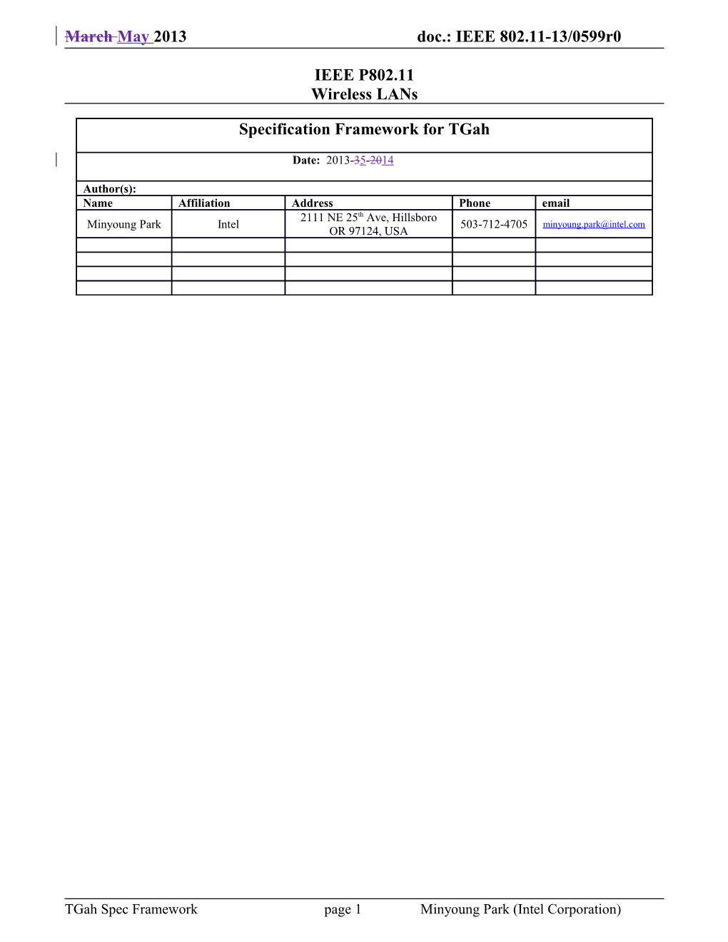 March May 2013 Doc.: IEEE 802.11-11/1137R15 Doc.: IEEE 802.11-11/1137R14