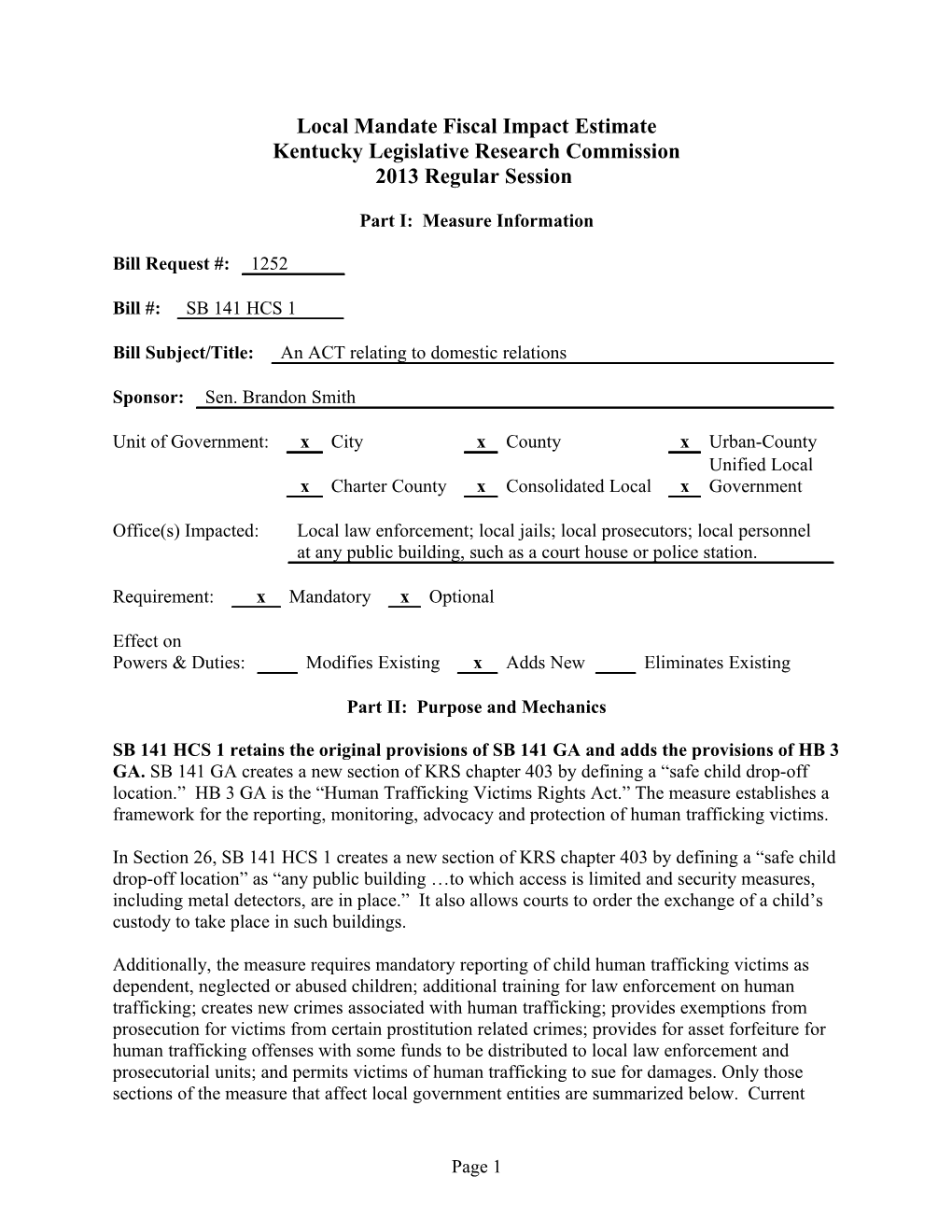 Commonwealth of Kentucky s64