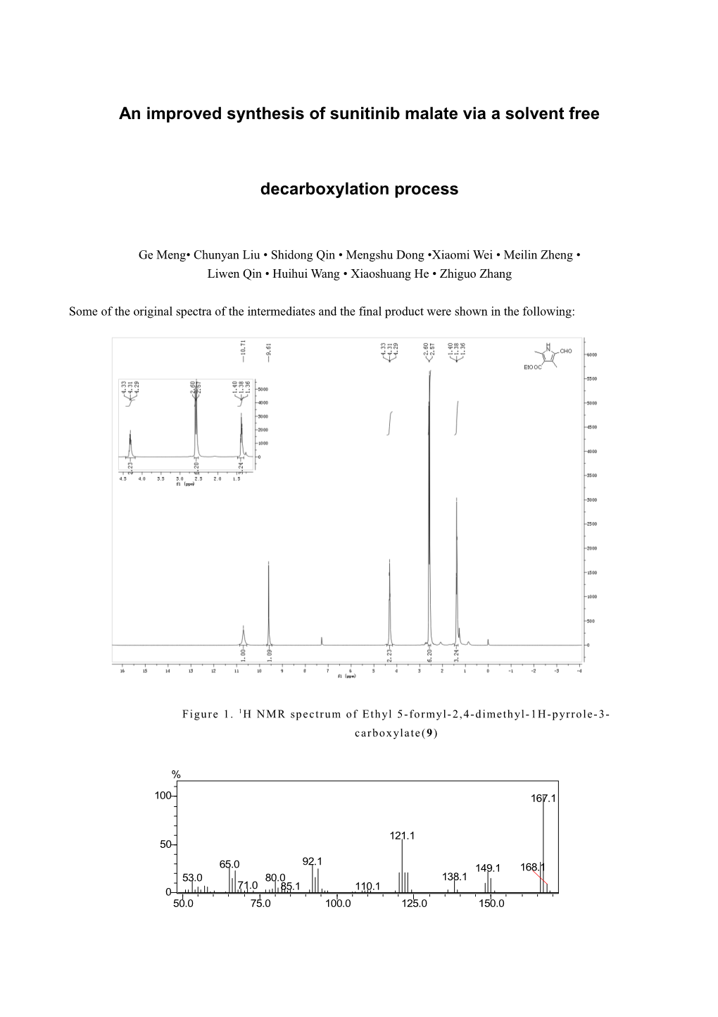 An Improved Synthesis of Sunitinib Malate Via a Solvent Free Decarboxylation Process