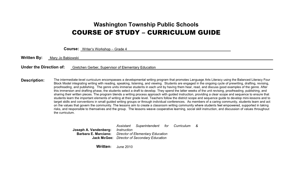 Comprehensive Course of Study Template s1