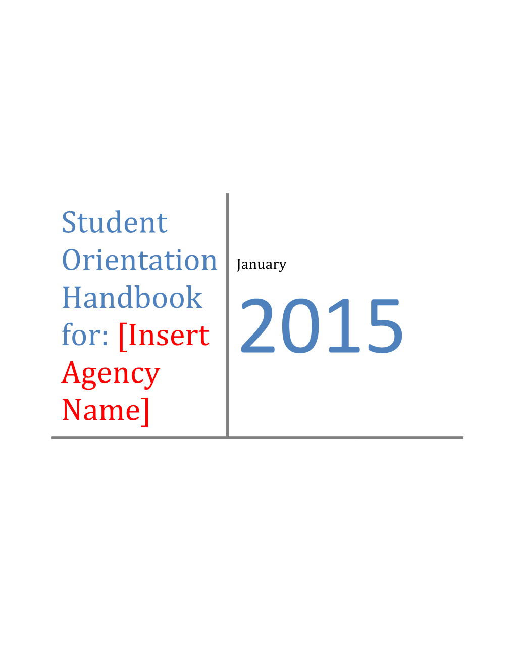 Student Orientation Handbook Fo