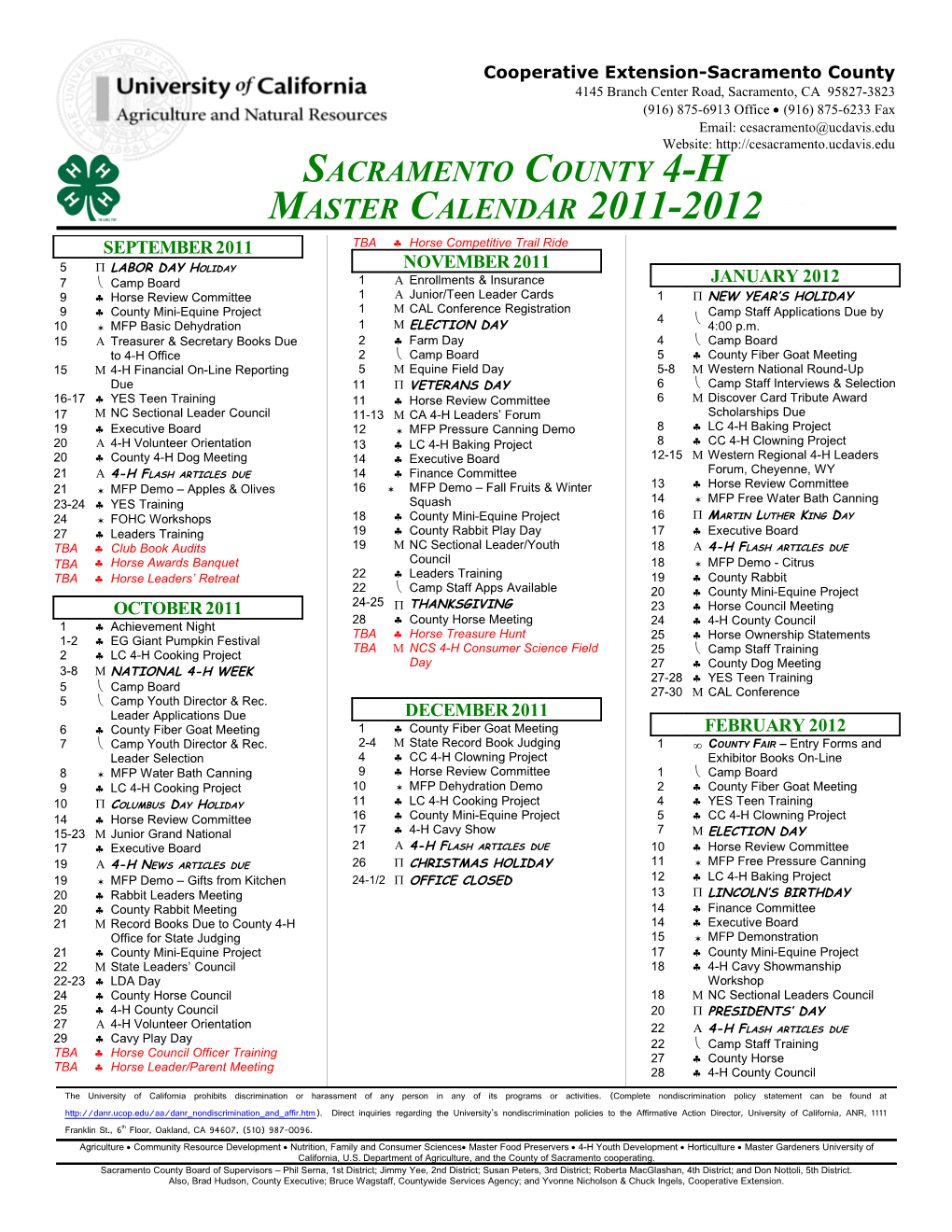 Sacramento County 4-H