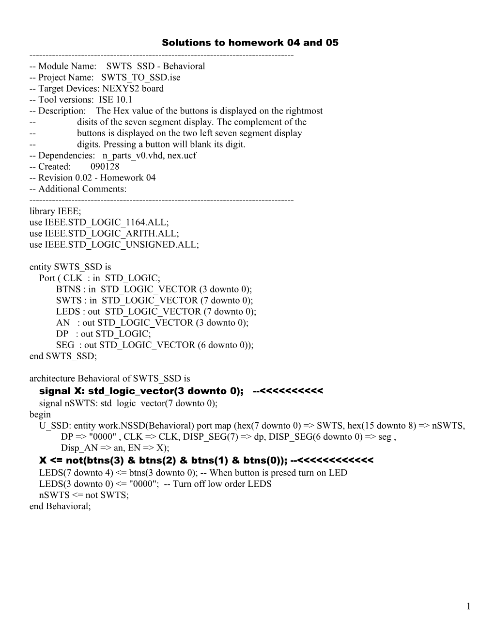 Solutions to Homework 04 and 05