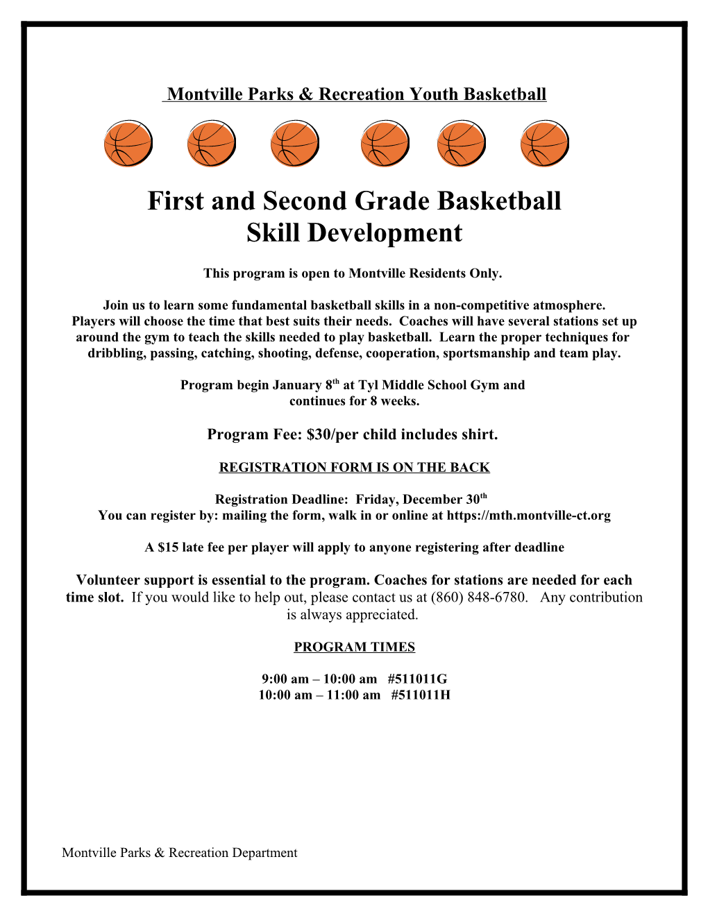 Montville Parks & Recreation Youth Basketball