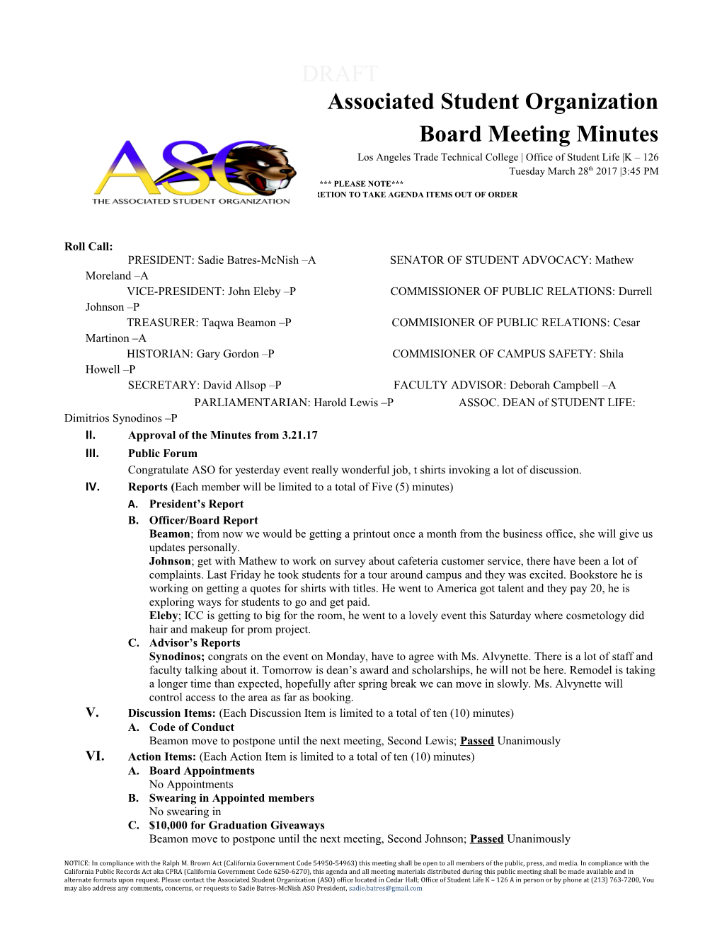 Board Meeting Minutes s12