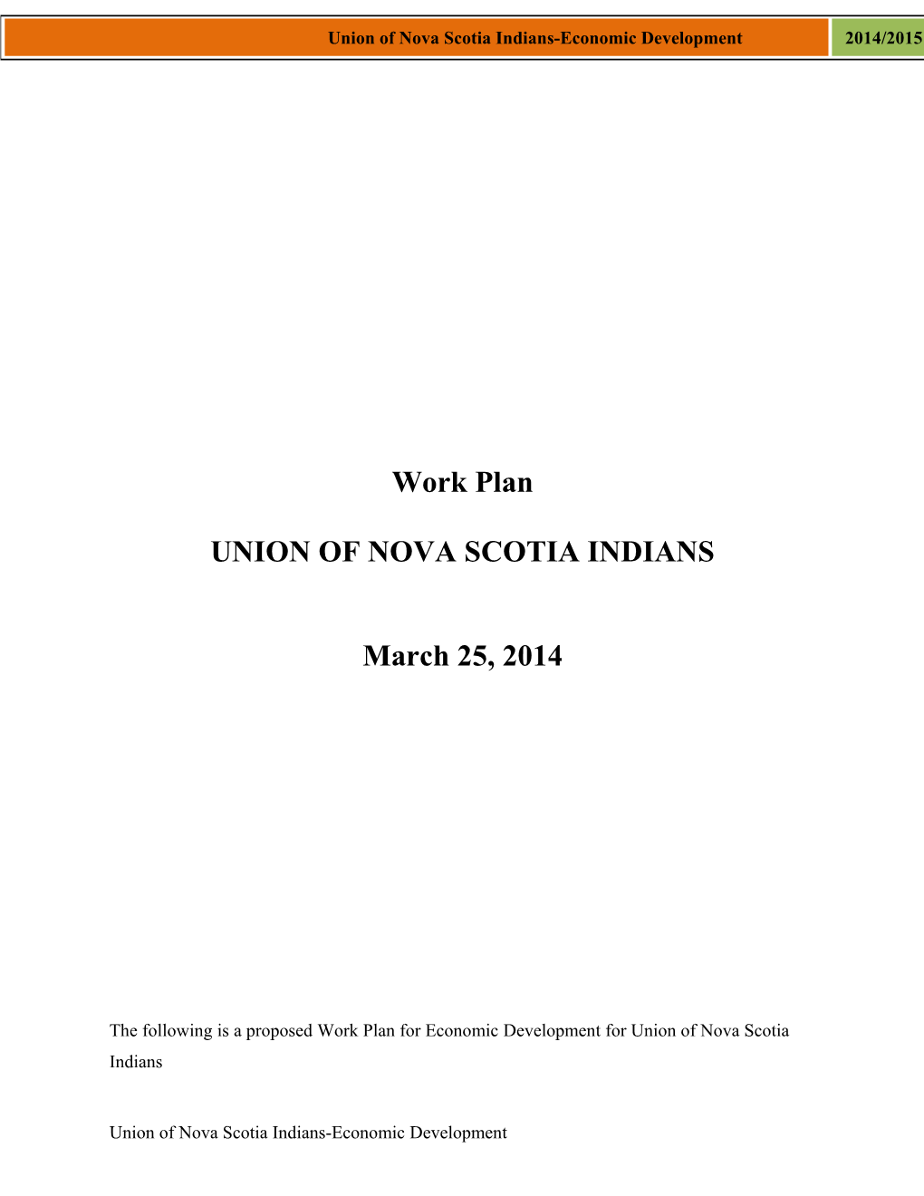 Union of Nova Scotia Indians-Economic Development