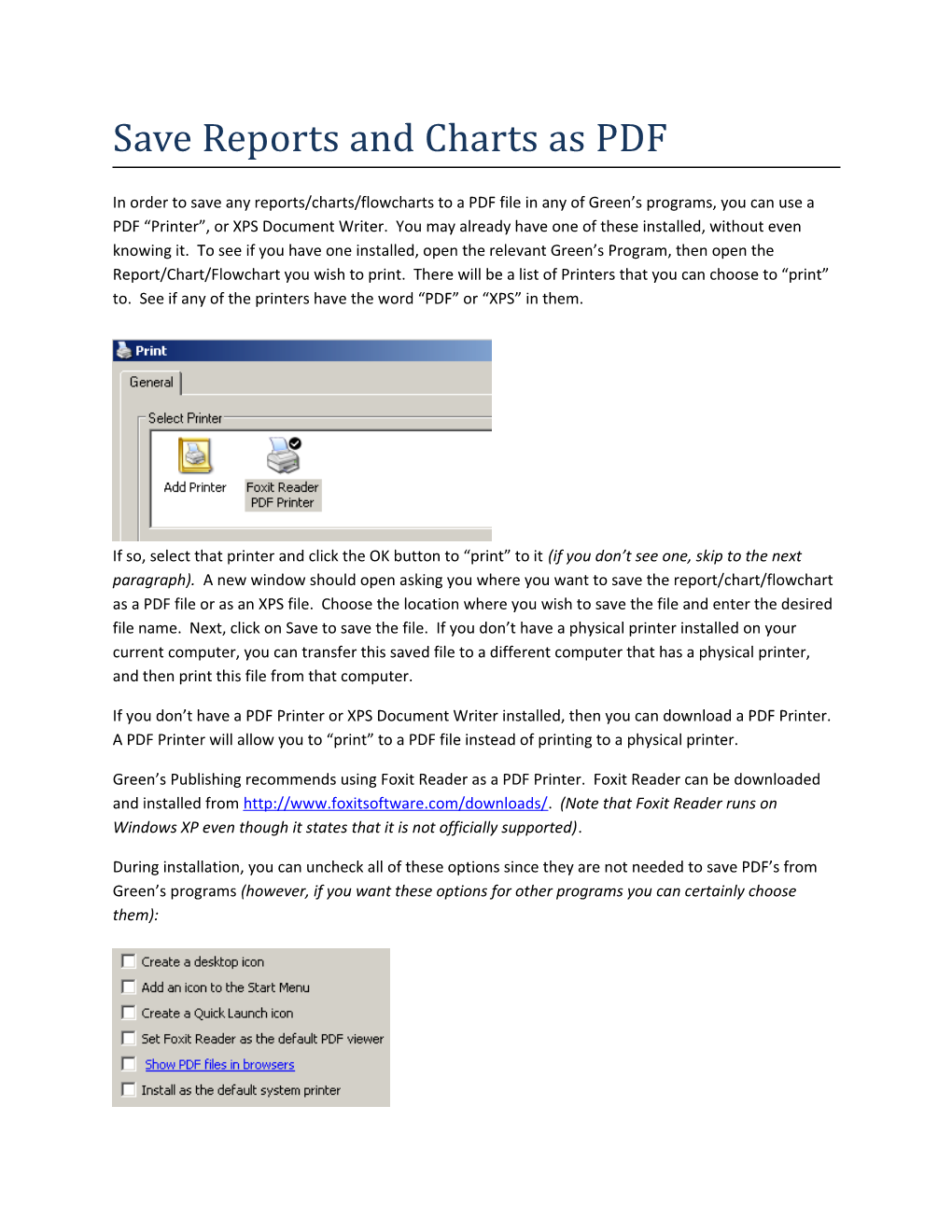 Save Reports and Charts As PDF