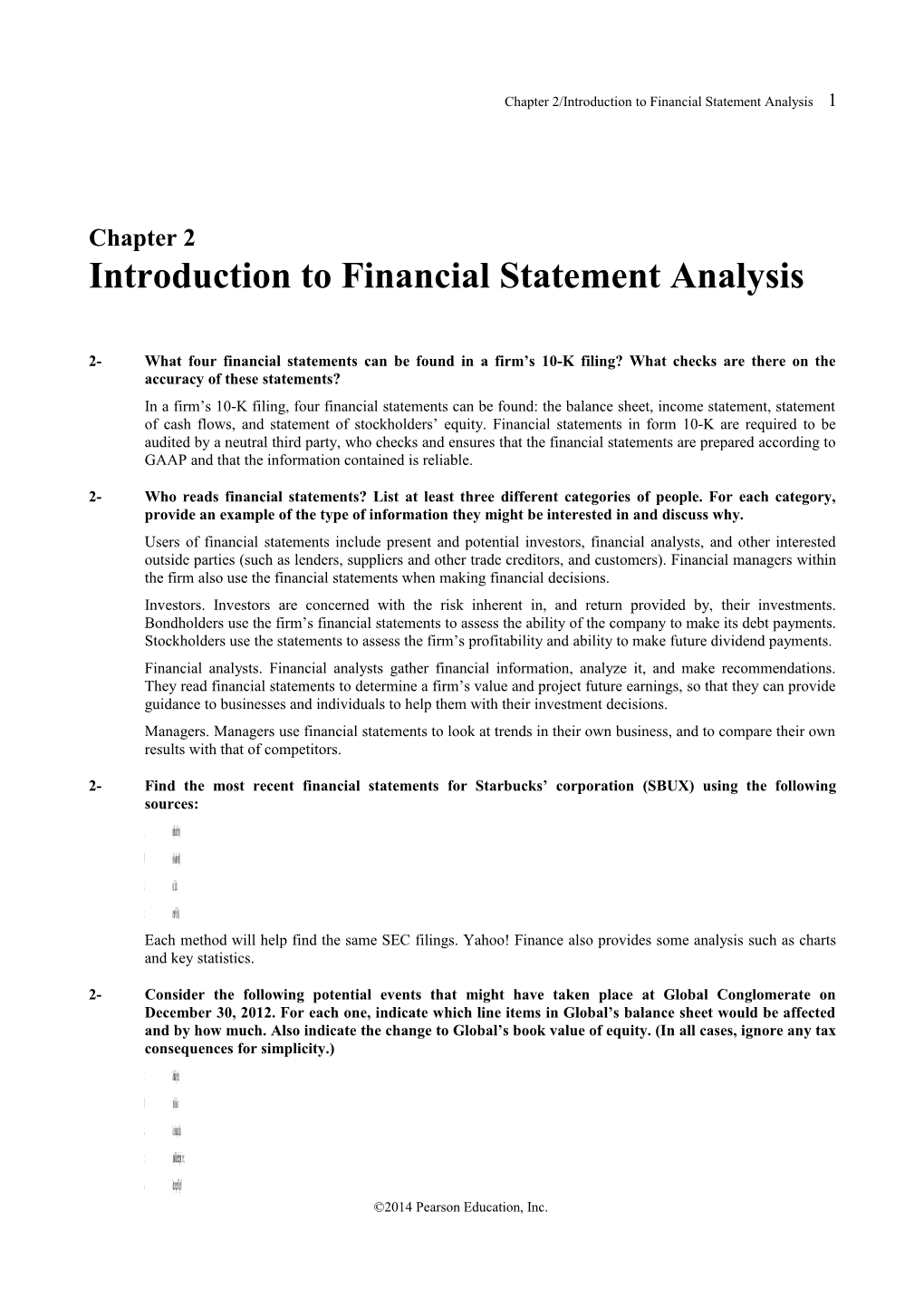 Introduction to Financial Statement Analysis