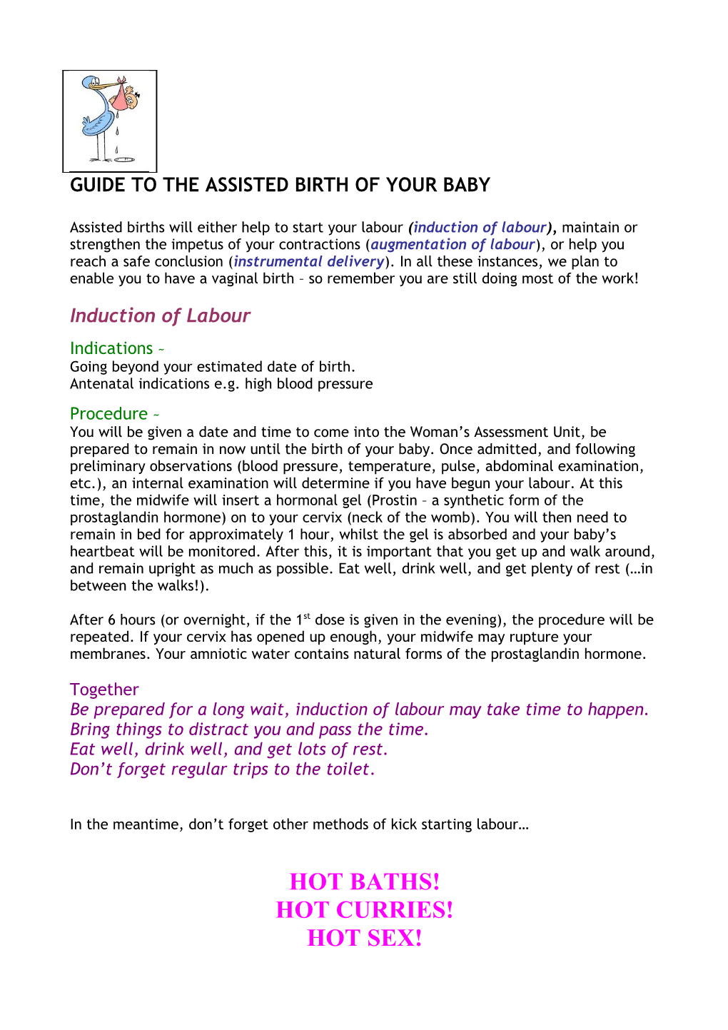Guide to the Assisted Birth of Your Baby