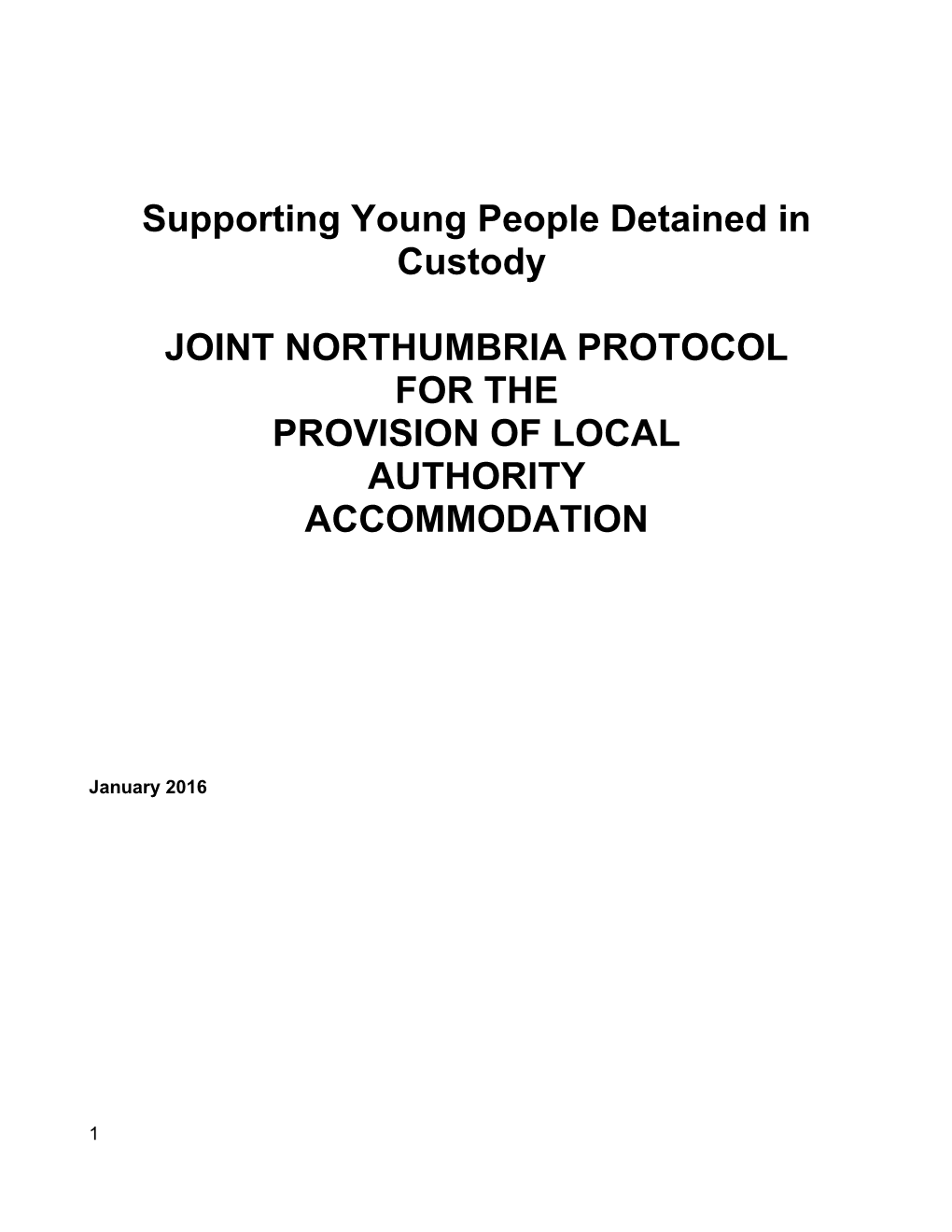 Supporting Young People Detained in Custody