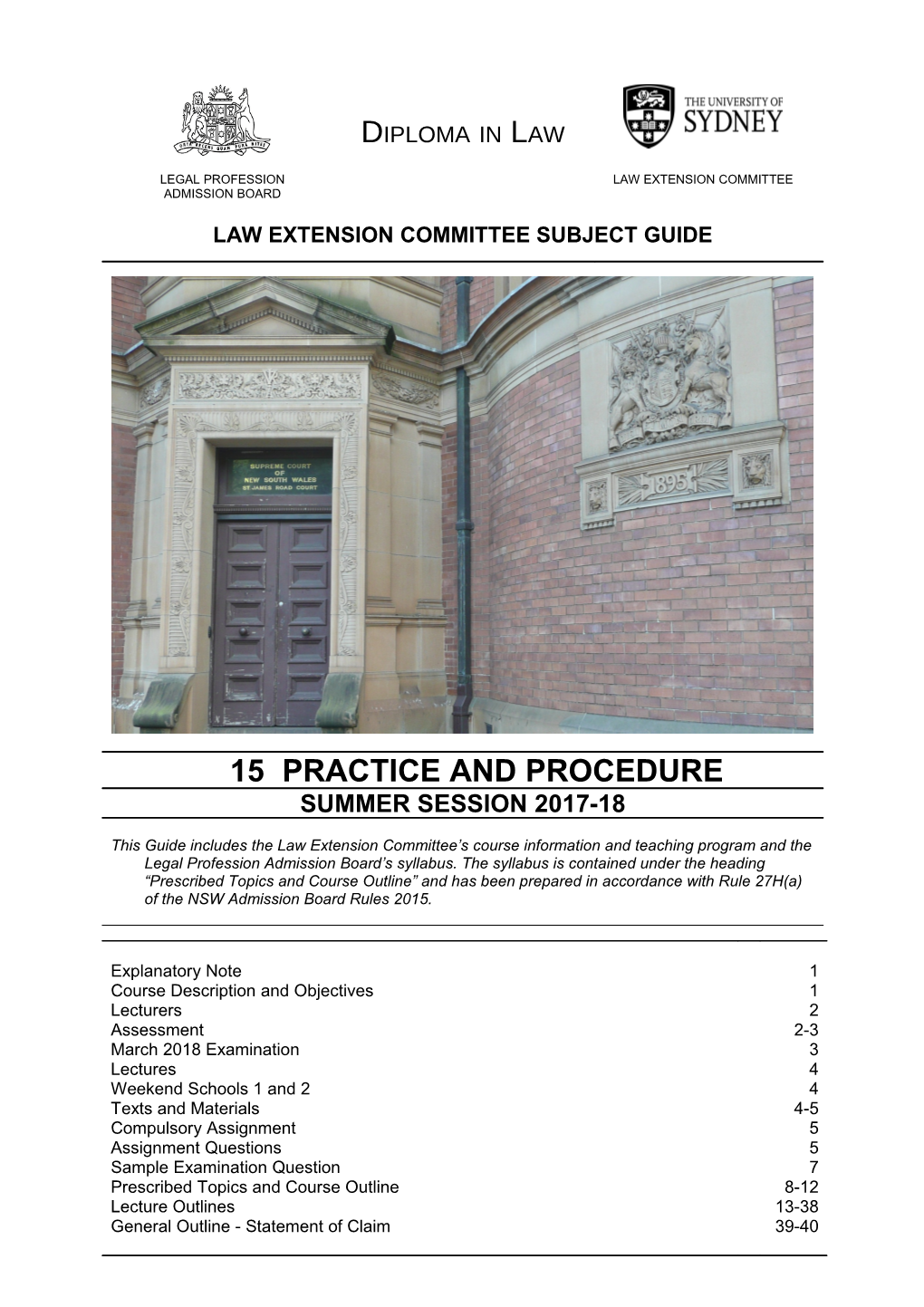 LEC Practice and Procedure