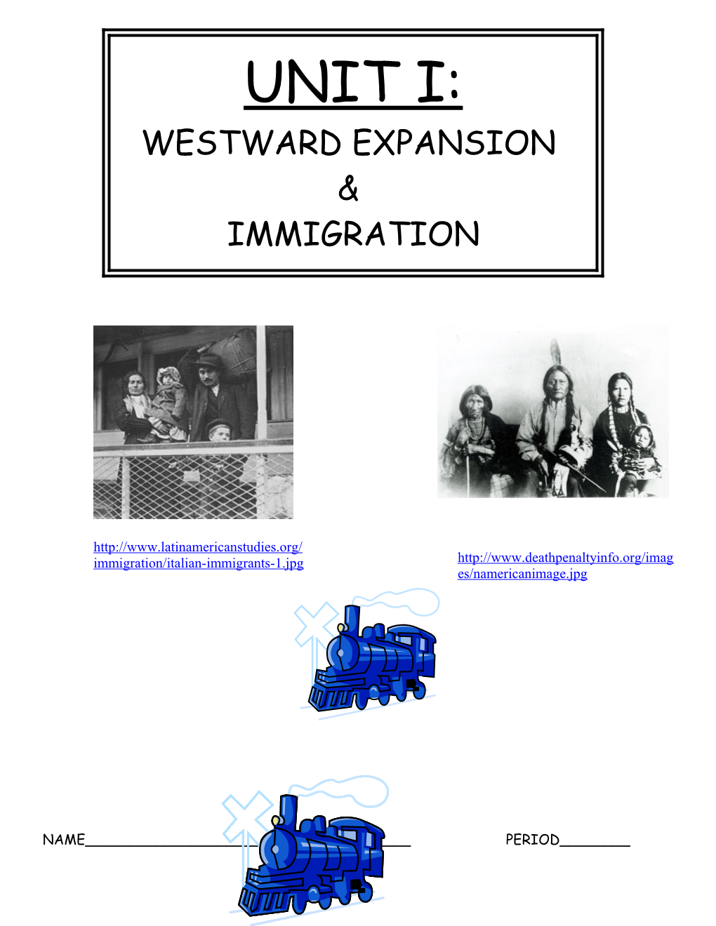 Westward Expansion & Immigration Vocabulary