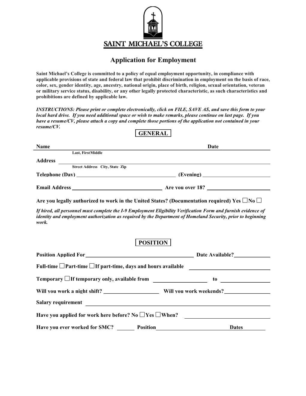 Application for Employment s155